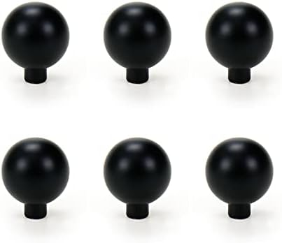 Mewutal 1.02 инчи фиоки рачки црна гардероба влече 6 парчиња копче за облекување за фустан, кабинет за чевли