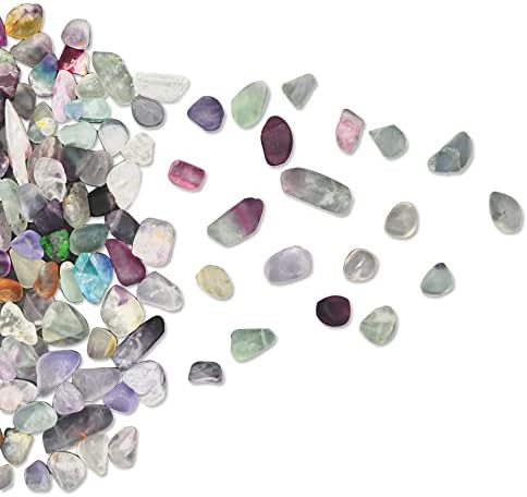 SDQCliif 1lb Флуорит камен, природни кристали чип, разголен флуорит рефус, една торбана приближно 1900 парчиња, аквариум чакал