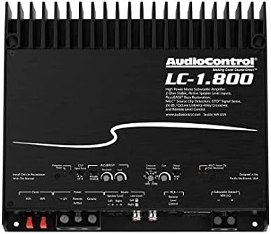 AudioControl LC-1.800 Monoblock 800W RMS засилувач со Accubass со SI6217 17-метри 2-канален 6000 серија Аудиофил одделение RCA интерконекција