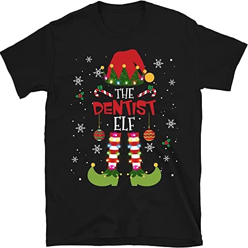 Детска кошула за Божиќ елф, Божиќна стоматолошка кошула, кошула за стоматолози, кошула на екипажот, кошула на стоматолози, подарок за стоматолог