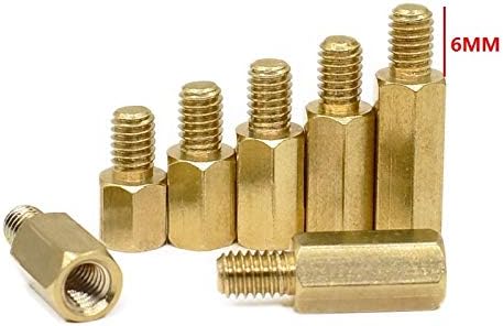 OCHOOS 50PCS M2.54/5/6/7/8/9/10/11/15/16/19/19/19/30+6MM BRASS HEX SPACKER SPRING MALE TOPER PCB STAINFONS за хардвер за матична