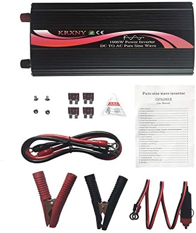 KRXNY 1000W OFF GRID чист инвертер за напојување на синусен бран 24V DC до 110V 120V AC 60Hz со LED дисплеј САД штекер