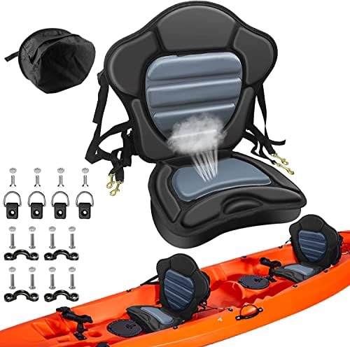 Кајак седиште заделено кајак седиште Екстра густо столово седиште со кану седиште-Делуксно риболов со седиште со фиксен Д-прстен