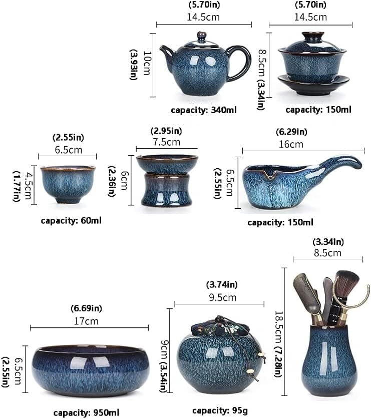 Razzum Кинески Гонгфу чај постави чај сет керамички полуавтоматски чај сет чај чаша чаша кинески ретро полуавтоматски чај сет забава