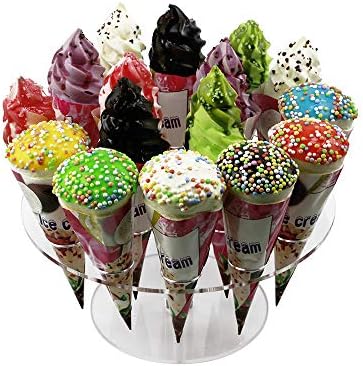 Hmrovoom 2 пакувања држач за сладолед, држач за сладолед, 16 дупки акрилик сладолед, држач за сладолед за сладолед