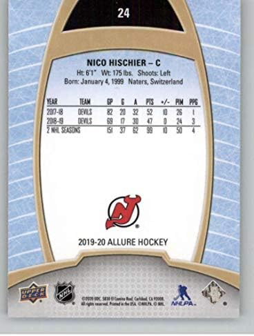 2019-20 Горна палуба Алур 24 Нико Хишиер Newу Jerseyерси ѓаволи НХЛ хокеј за тргување со картички