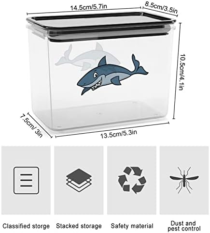 Ајкула Забивам Контејнер За Складирање Храна Пластични Проѕирни Кутии За Складирање Со Капак За Заптивка