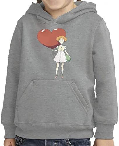 Дизајн на срце, дете, пулвер, качулка - графички сунѓер руно худи - цртана качулка за деца