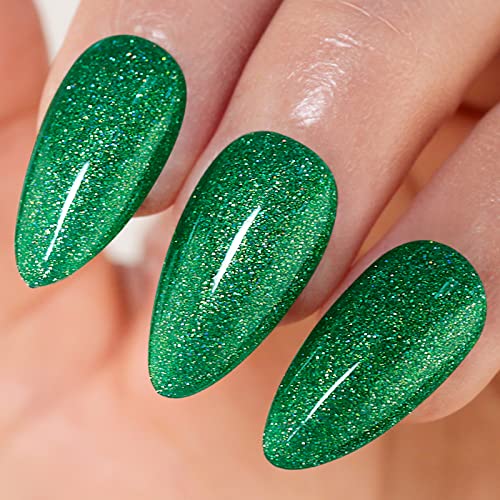 Имтити гел лак за нокти, 1 парчиња 15мл сјајна морска зелена боја натопена од УВ предводена гел за нокти Полски нокти стартер за почетници маникир
