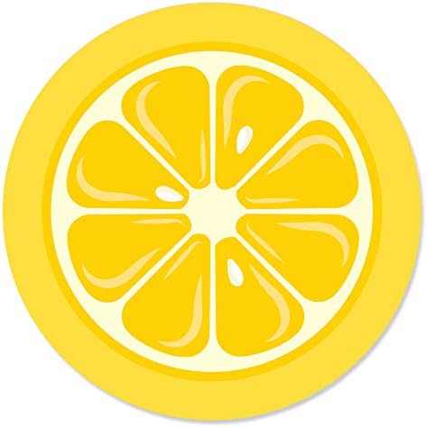 Голема Точка На Среќа Значи Свежо-Лимон-Цитрус Лимонада Партија Круг Налепница Етикети - 24 Брои