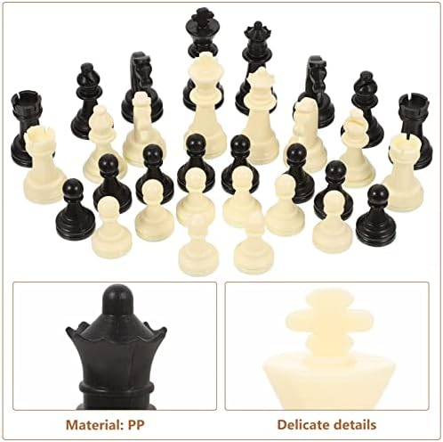 Toyvian 1 сет замена што недостасува шах парчиња пластични меѓународни парчиња шах
