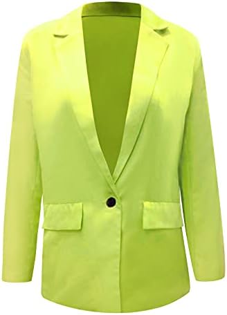 Официјални јакни за блејзер за жени со цврста лапава тенка костум со долг ракав Отворен фронт кардиган плус големина на канцеларија