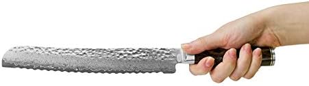 Шун Клолери Премиер 9 “нож за леб; Без напор исечете низ кој било вид леб без кинење или дробење, остри острици, широки серии, рачно осакатено
