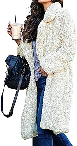 Преголем блејзер, зимска домашна облека со долг ракав кардиган женски салон туничен опремена руно цврста палто со
