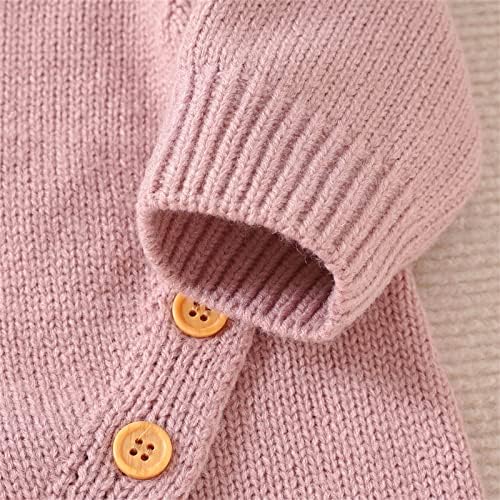 Мало дете Худи новороденче момче девојче солидно плетено џемпер за џемпери за џемпери за бебиња за деца за деца
