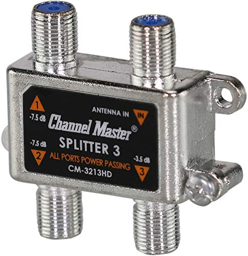 Master Channel Master CM-3213HD 3-насочен сплитер со можност за поминување на моќност за ТВ антена и сигнали за кабел