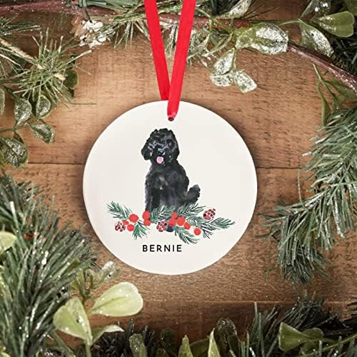 Тубер персонализиран кавалиер кралот Чарлс Спаниел Божиќни украси, украс на кучиња Спаниел за loversубители на кучиња кучиња семејни кучиња