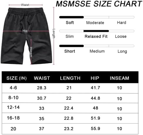 MSMSSE женски памучни шорцеви за пешачење со еластична половината за влечење меки џебови Обични шорцеви