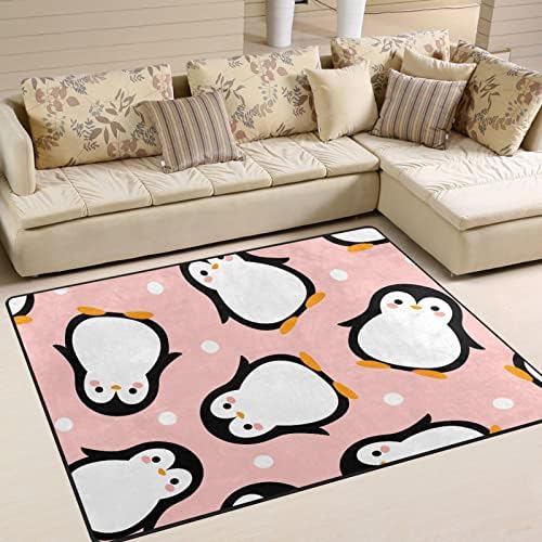 Baxiej Големи меки килими со меки подрачја симпатични цртани пингвини расадник плејматски килим за деца кои играат соба спална