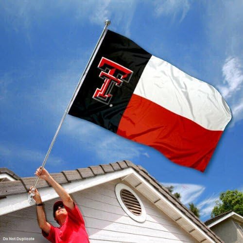 Државно знаме на Универзитетот Тексас Техника и сет на знаме на САД 3x5