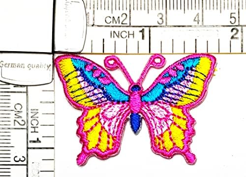 Кленплус 2 парчиња. Мини Убава Пеперутка Шие Железо На Везени Закрпи Цртан Филм Пеперутка Налепница Занает Проекти Додаток Шиење САМ Амблем
