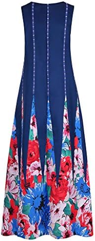 Фустан со краток ракав, жени гроздобер секојдневно секојдневен памук без ракав печатен цветен летен фустан