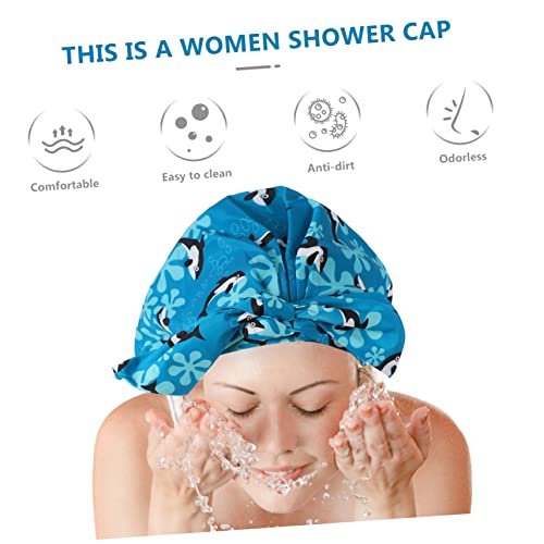 Исценета 1 парчиња капа за туширање за туширање за деца туш за бебиња за туширање за туширање за деца за мали деца, капа за коса, капаче за туширање, облечена во капач
