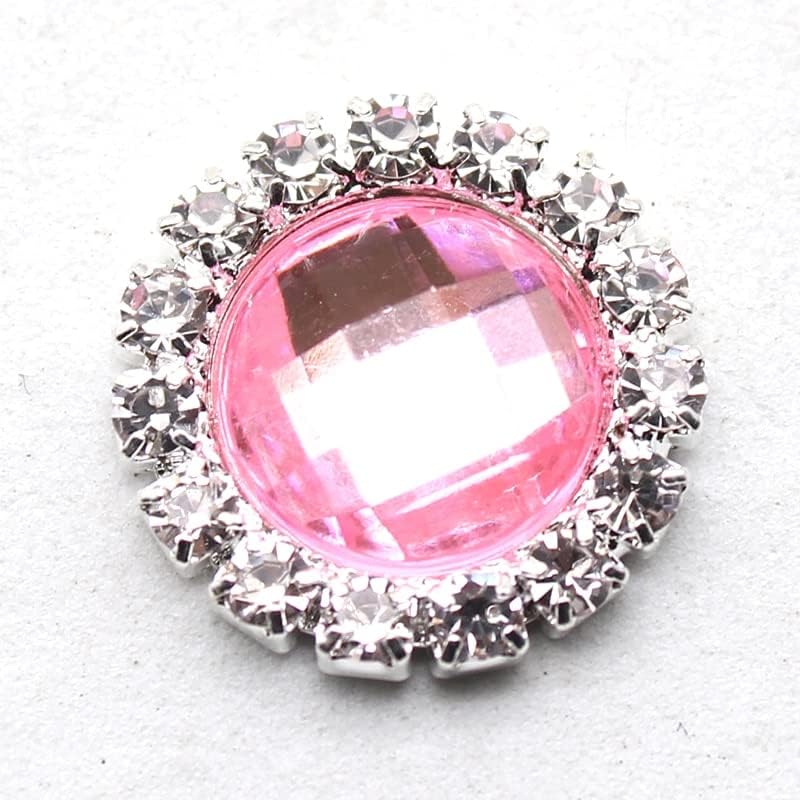 Hoxekle 10 парчиња/лот 16мм копчиња од ринестон, акрилно копче за дијамант, покана Gail Hair Bowknot цвет додаток