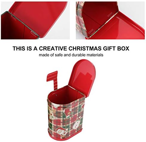 Cabilock Божиќ Бонбони Калај Кутија За Колачиња Калај Божиќ Пошта Кутија Божиќ Подарок Калај Празен Калај Бонбони Кутија За Чување Подароци