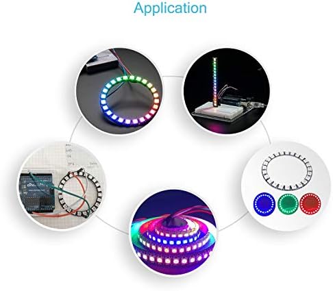 Chanzon 100 PCS 5050 WS2812B SMD RGB Tricolor LED диоди светла чипови бело покритие супер светло осветлување на сијалички за осветлување Компоненти