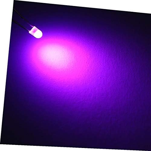 X-Ree 100pcs DC 3.0-2.2V 20mA висока осветленост LED ламба виолетова светлина 3мм емитуваат диоди (100 парчиња DC 3.0-2.2V 20mA Lámpara de