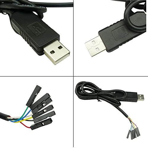 Ferwooh USB до TTL сериски кабел адаптер FTDI чипсет FT232 USB кабел TTL 3.3V за Arduino ESP8266