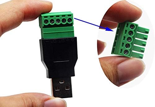 Samidea 4-пакет во кутија USB 2.0 Машки женски завртки за завртки за завртки за завртки за завртки за приклучок за приклучок со шрафцигер за DIY,