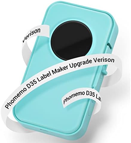 Производител на етикета Phomemo D35 Bluetooth Maker Macher Macher, Mini Prestable Printer Printer, Поддршка пред исечена/континуирана