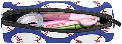 Спортски бејзбол топки образец молив за молив торбичка торба за држачи за пенкала со патент за деца возрасни девојчиња момчиња студенти