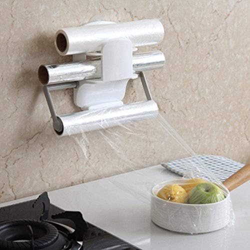 Држач за ролна за тоалетна хартија ZCMEB или пластична решетка за складирање на обвивка направена од пластика со wallид монтирана за додатоци за кујна за бања
