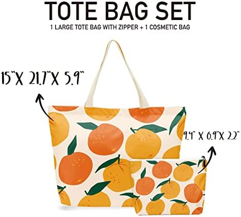 Торба торба за шминка торба портокалова роденденска забава материјали портокалово овошје печатено овошје lубител подарок за жени