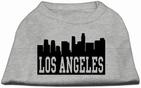 Лос Анџелес Skyline Screen Print Mirts Grey LG