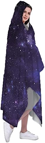 Aurora Borealis Hooded Capbet, Исклучителна атмосфера Соларна starвездена небо смирувачка ноќна слика, користена за софа школа за семејно патување пикник, носач, носач, носач на п?
