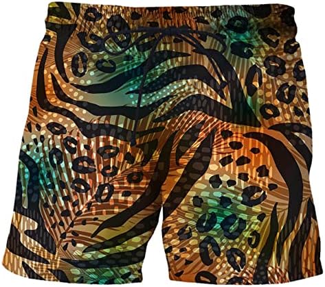 Обични шорцеви прилагодени лого модни летни шорцеви случајни облечени машки животински леопард печати 3Д печатени t машки прошетки