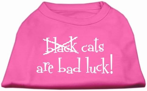 Црните мачки се лоша среќа екранот за печатење кошула светло розова м 12