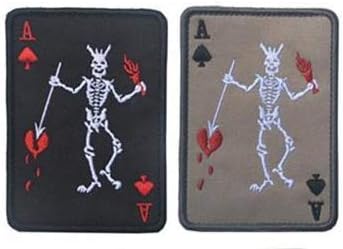 Тим за морнарички печат Блекбеард пиратска смртна картичка Аце на лопати, покер везови лепенки воена тактичка облека додаток ранец на налепница