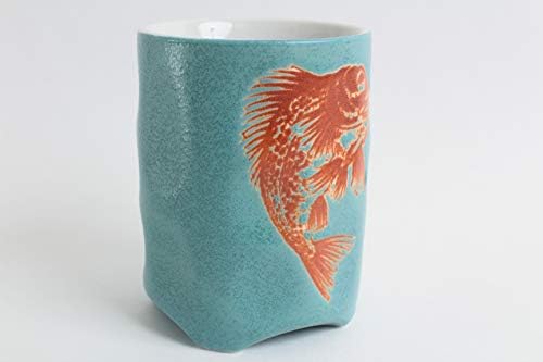 Мино опрема Јапонска Керамика Суши Јуноми Чаван Чаша Голема Црвена Морска Платика На Тил Сино направена Во Јапонија ЈАЈ046