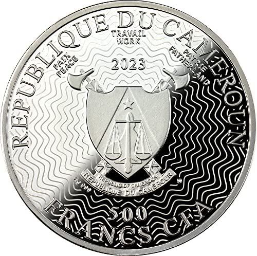 2023 Де Хороскопски Знаци Пауеркоин Риби Симболична Моќ На Астрологијата Сребрена Монета 500 Франци Камерун 2023 Доказ