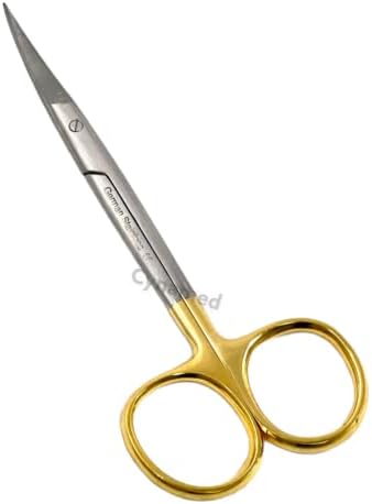 Ирис микро ножици 4,5 остри заоблени 5 парчиња суперкут злато со висока оценка за квалитетни ножици за квалитет