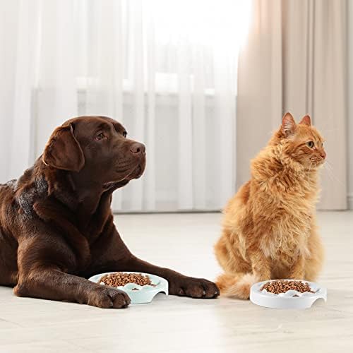 2 парчиња мачка бавна фидер сад за миленичиња влажна храна бавна храна подигната чинија здрава исхрана диета Забава интерактивна