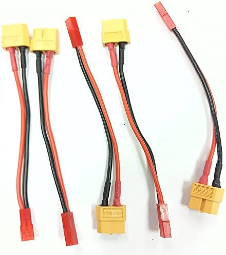 Hengfuntong-Elec 5PCS XT60 Plug Female jst Adapter Adapter Adapter Cable води 18AWG 100 mm за водство на RC полнач и адаптер за