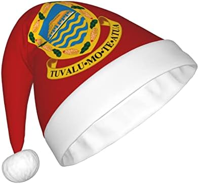 ЗАЛТАС Грб На Тувалу Божиќна Капа За Возрасни Меки Удобни Капи На Дедо Мраз За Божиќ Нова Година Празнични Забави