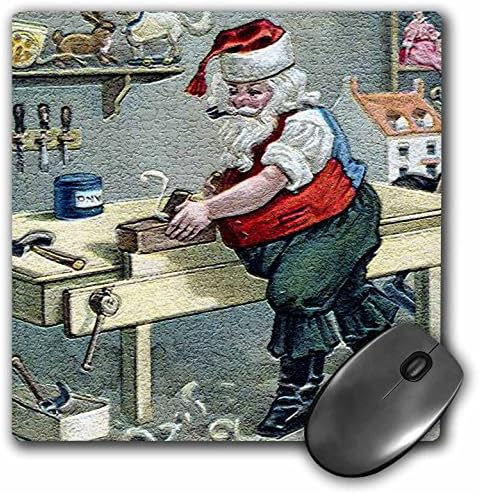 3дроуз доо 8 х 8 х 0,25 Инчи Подлога За Глувче, Дедо Мраз Користејќи Пила За Маса Правејќи Специјална Играчка Во Неговата Работилница