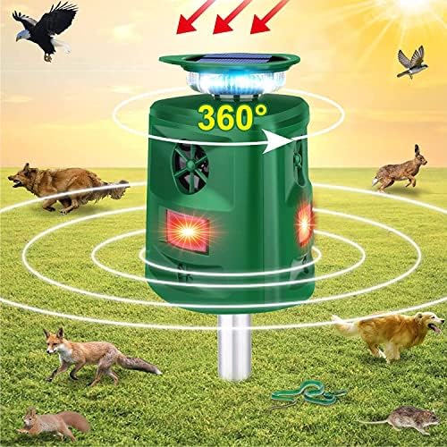 Repleler на соларни животни, ултразвучно отфрлање на животни од 360 °, отфрлање на мачки на отворено, отфрлање на кучиња, сензор за